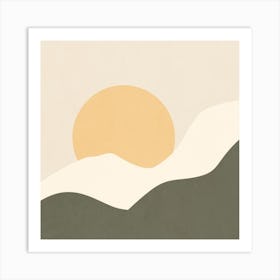 Abstract Mountain Landscape Art Print