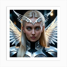 Girl With Wings Art Print