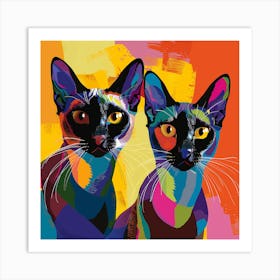 Kisha2849 Burmese Cats Colorful Picasso Style No Negative Space 85dee818 1222 4dcc 91b1 2041c71fd19d Art Print