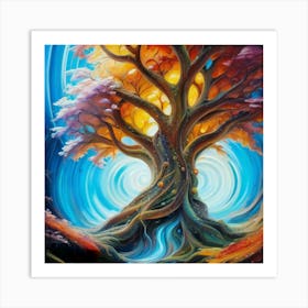 Tree Of Life oil painting abstract painting art 9 Art Print