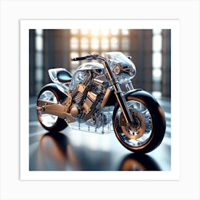 Glass Motorcycle 2.0 Art Print