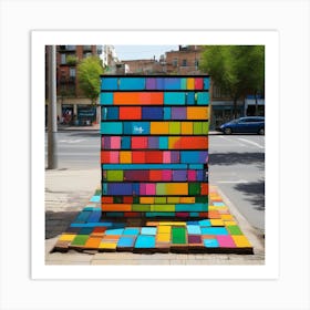 Colorful Block Art Print