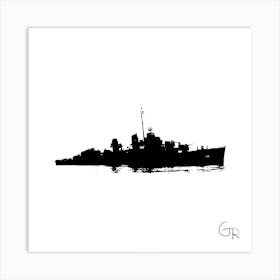 War Ship Art Print