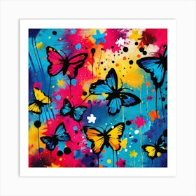 Colorful Butterflies 2 Art Print