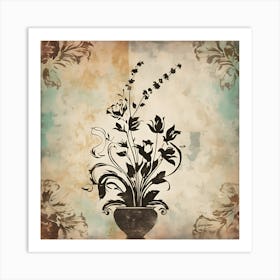 Floral Arrangement In A Vase Art Print