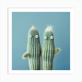 Two Cactuses Art Print