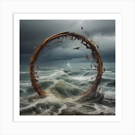 Land-Art, Stormy Sea 1 Art Print