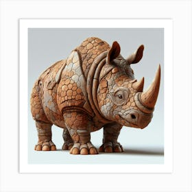 Rhino 3d Model Art Print