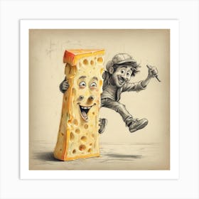 Cheese Man 1 Art Print