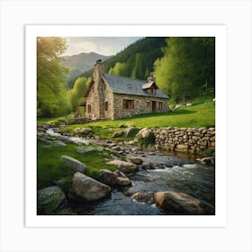 House In The Mountains Art Print