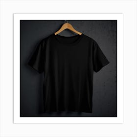 Black T - Shirt 12 Art Print