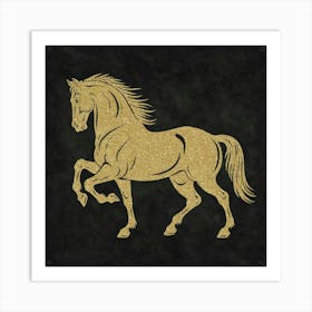 Gold Miracle Horse Art Print