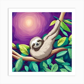 Cute Sloth Art Print