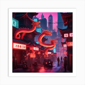 Chinese Dragons Art Print