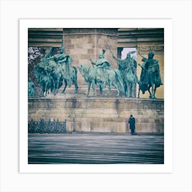 The Violinist Of Budapest Square Art Print