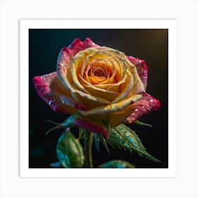 Yellow Rose Art Print