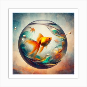 Goldfish In A Bowl Art Print