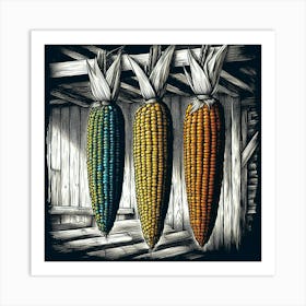 Corn cobs 7 Art Print