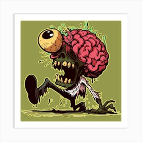 Zombie Brain Art Print