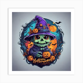 Happy Halloween Witch Art Print