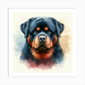 Watercolor Rottweiler 3 Art Print