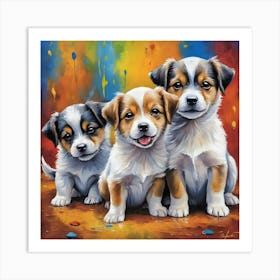 Three Puppies 1 Art Print
