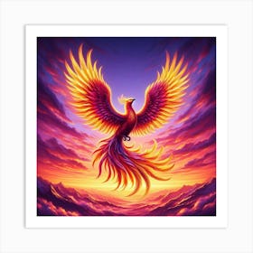 Sunset Phoenix  Art Print