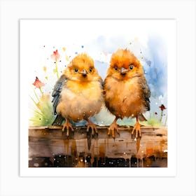 Aviary Ballet Birds In Dance Art Print