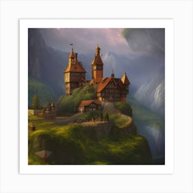 Castle On A Hill 1 Art Print