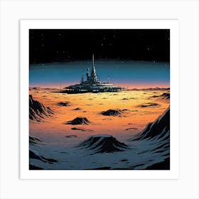 Space Cityscape Art Print