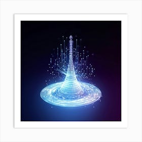 Futuristic Eiffel Tower Art Print