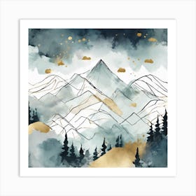 Mountains In The Sky 1 Art Print