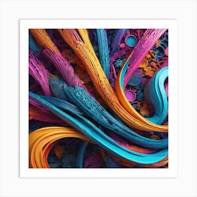 Colorful Paper Art Art Print