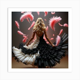 Dancer With Feathers Art Print