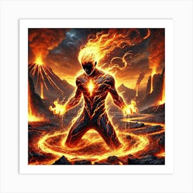 A Dynamic Scene Depicting Ronan S Control Over Fir Art Print