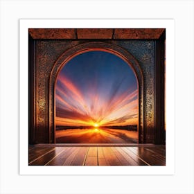 Sunrise Over The Ocean 6 Art Print