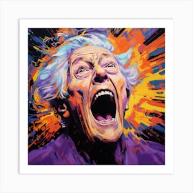 Screaming Woman 1 Art Print