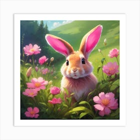 Bunny In The Meadow Art Print