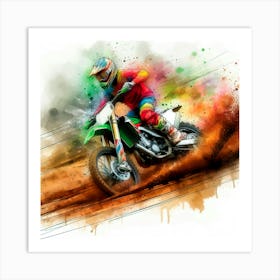 Motocross Rider 2 Art Print