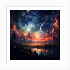 Space Landscape Art Print