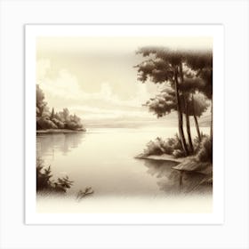 Landscape Painting Art Print