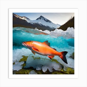 Alaskan King Salmon Art Print