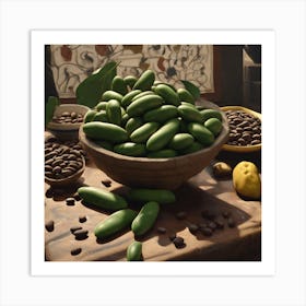 Bananas In A Bowl Art Print