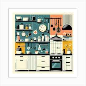 Kitchen Interior Design Art Print