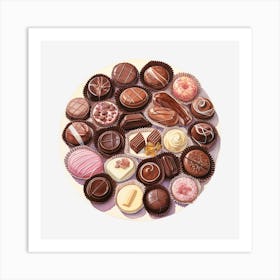 Chocolates On A Plate 1 Art Print