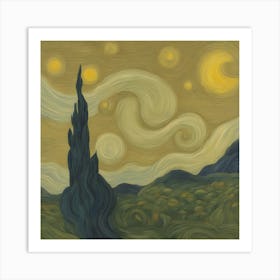 Vincent Van Gogh inspired painting Art Print