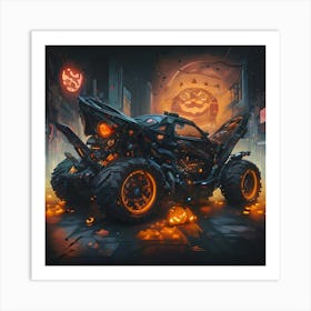 Pumpkin Car (Cyberpunk37) Art Print