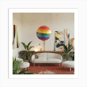 Rainbow Ball Art Print