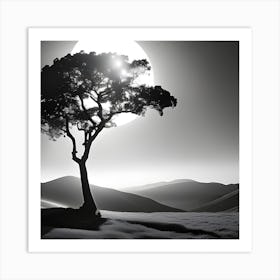 Lone Tree In The Desert Art Print