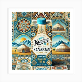 Kazakhstan Product Packaging Art Print